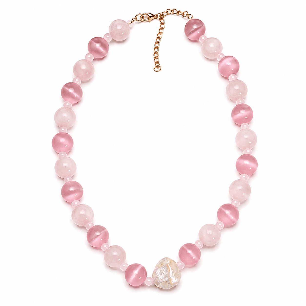 Collar cat eye rosa