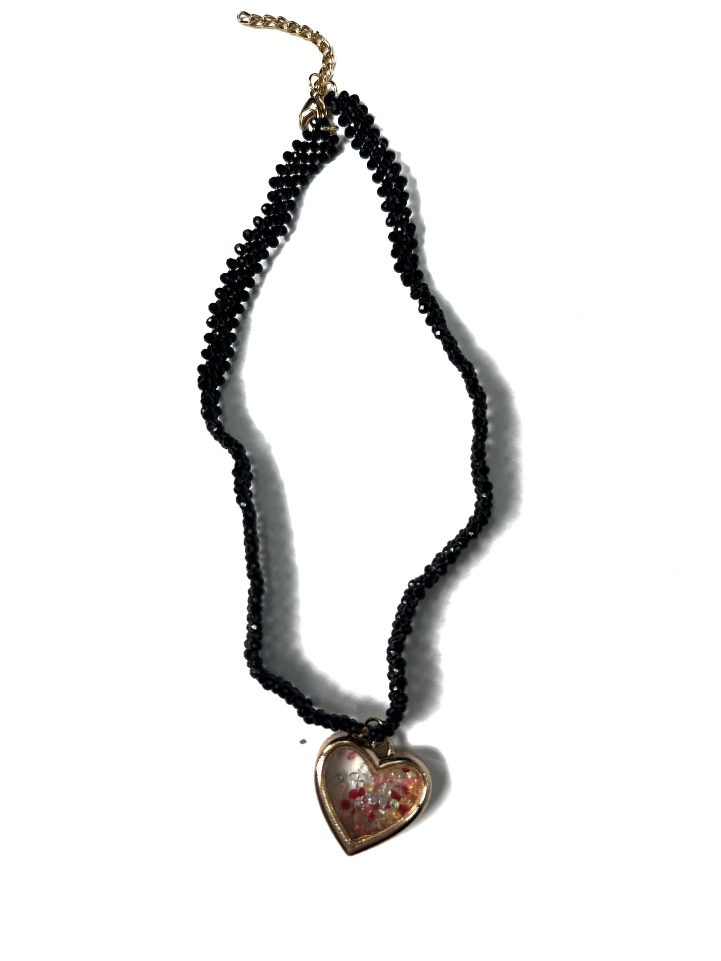 Gargantilla tejida corazon
