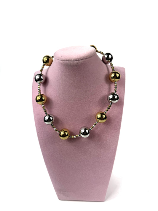 Collar bolas bicolor