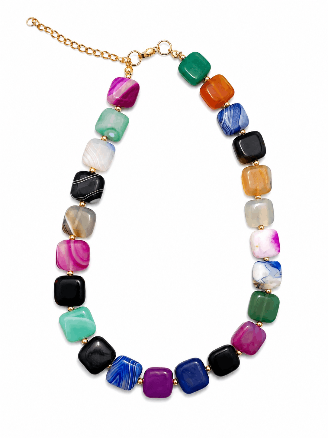 Collar geométrico multicolor