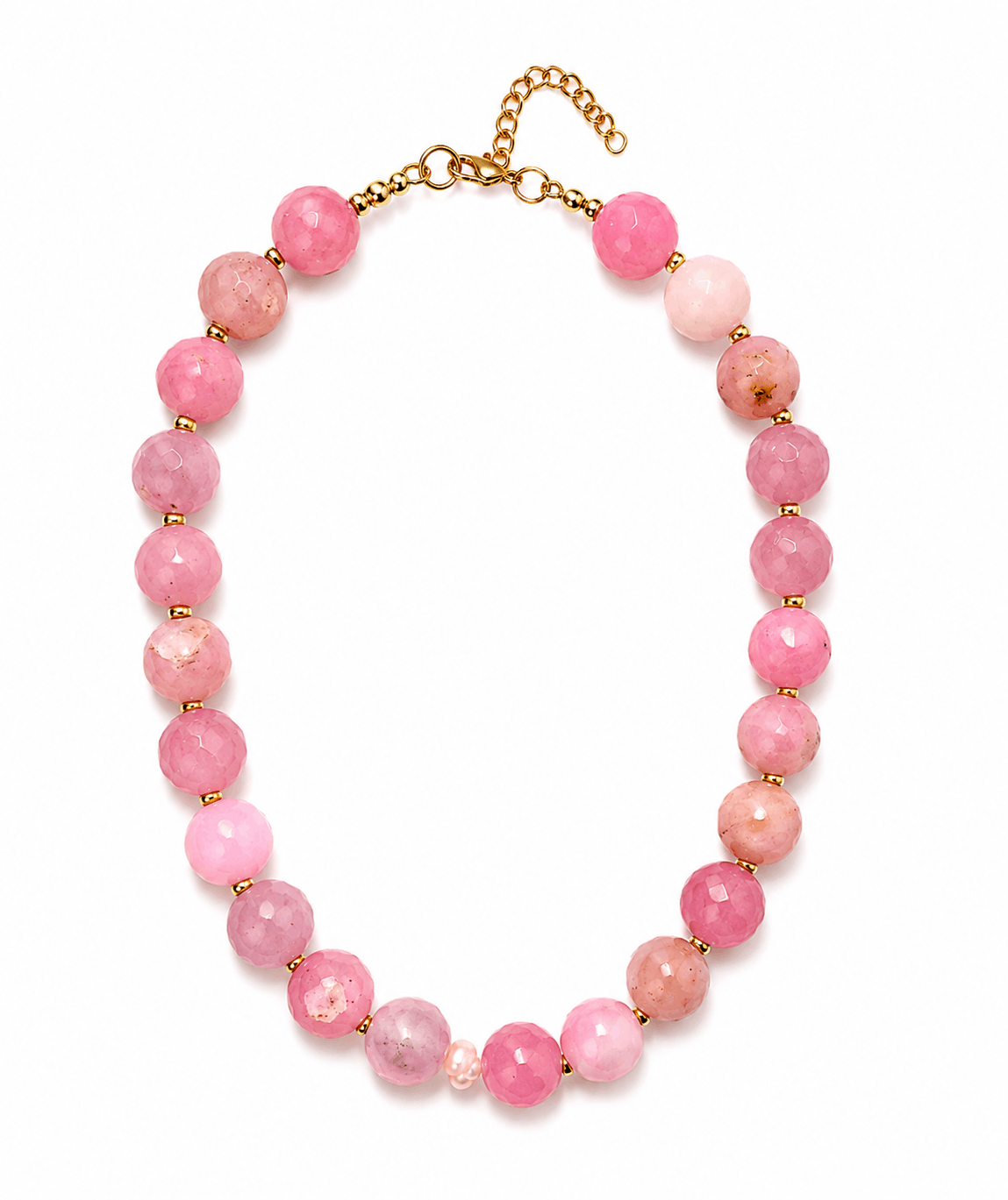 Collar Agatha rosa C/ perla