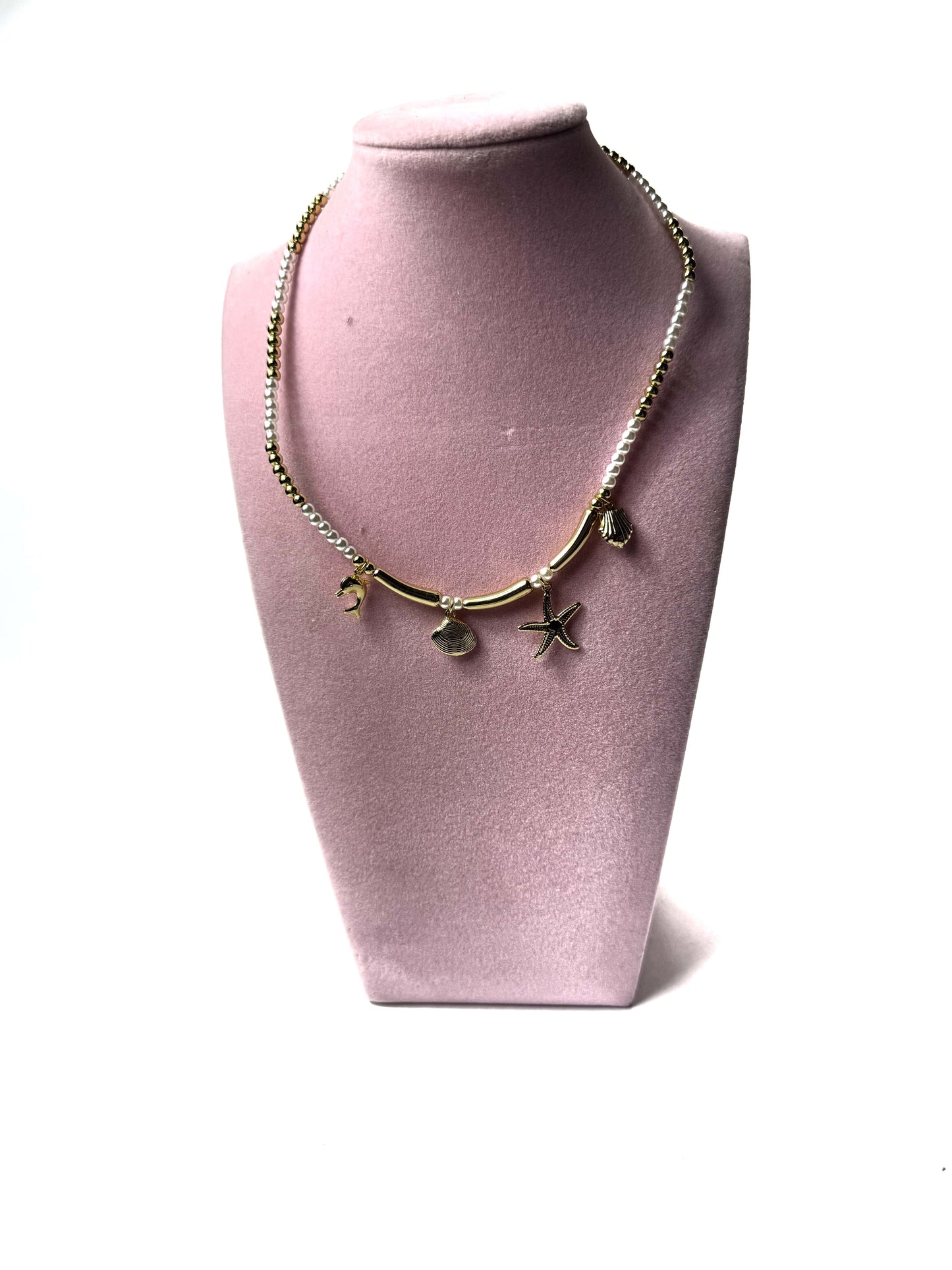 Collar playa con perlita