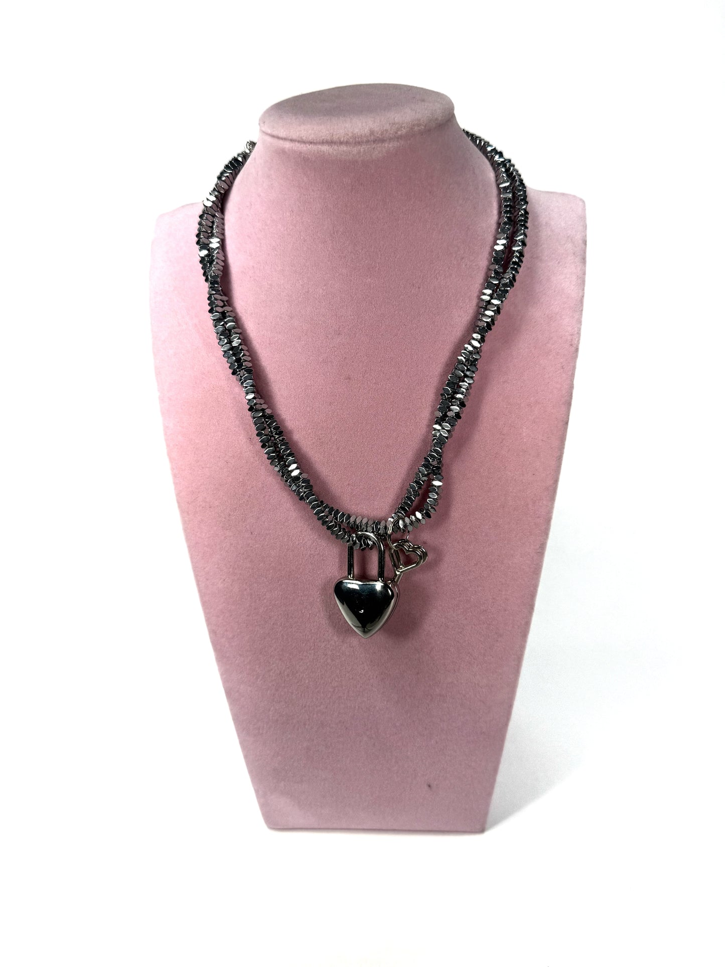 Collar candado corazón mod.2