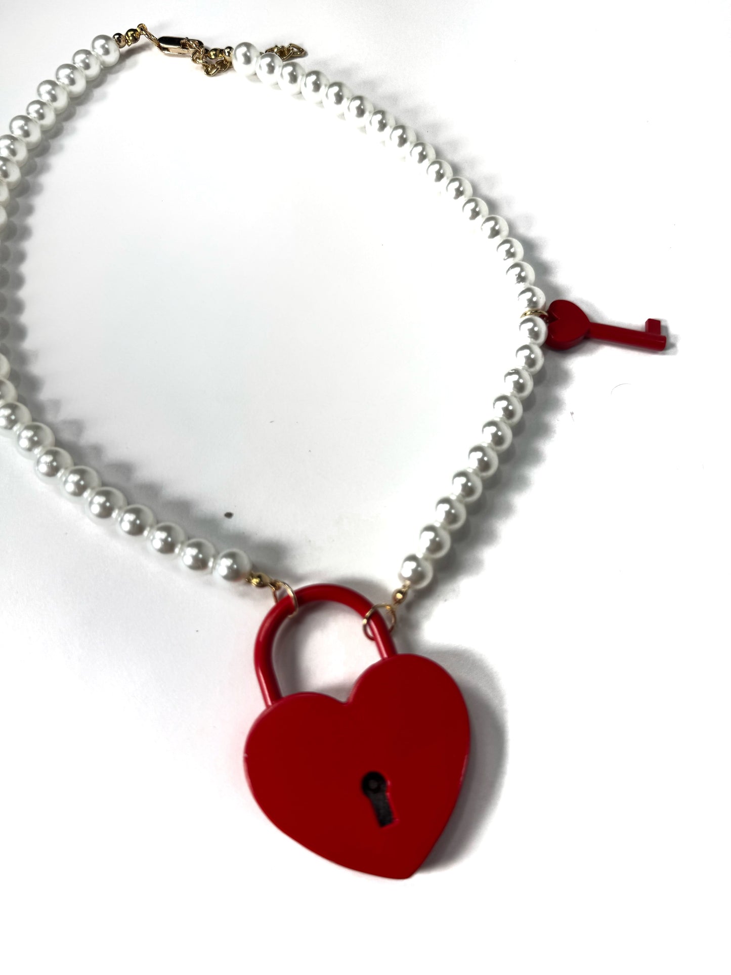 Collar candado corazón